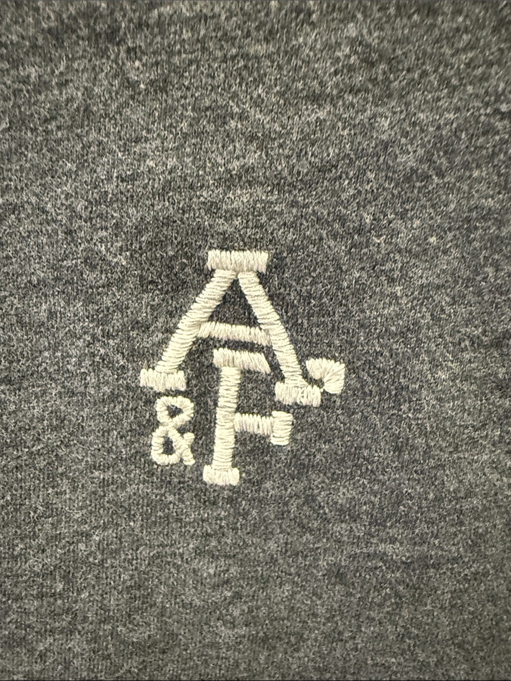 Abercrombie & Fitch Men's Long-Sleeve Crewneck Shirt - Dark Gray - Picture 3 of 4